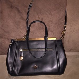 Leather Coach large crossbody